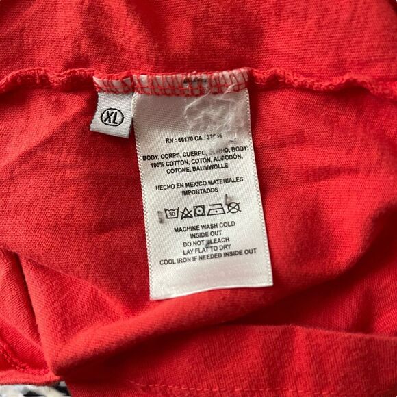 t.la XL Blouse Balloon Long Sleeve Top Coral Red Solid Tee Shirt Basic - Picture 3 of 9